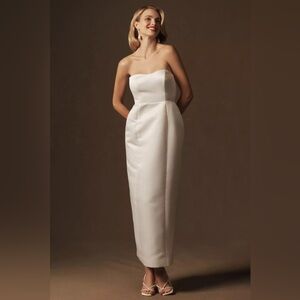 NWT BHLDN White Satin Dress